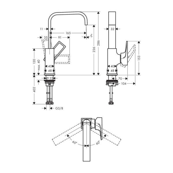 Hansgrohe Metropol Yüksek Lavabo Bataryası