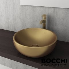 BOCCHI Venezia Çanak Lavabo, 45 cm, Mat Altın