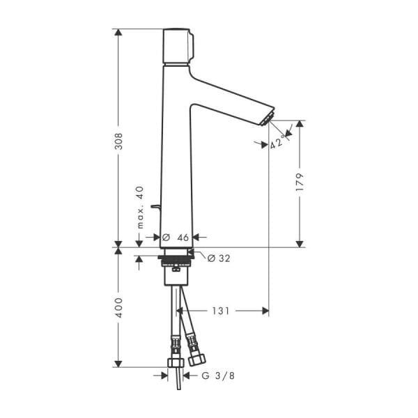 Hansgrohe Talis Select S Tezgah Üzeri Lavabo Bataryası