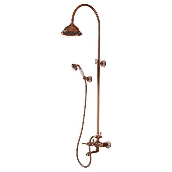 NEWARC Pera Bataryalı Duş Ünitesi Parlak Bakır