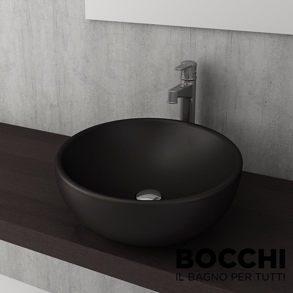 BOCCHI Venezia Çanak Lavabo, 45 cm, Mat Siyah