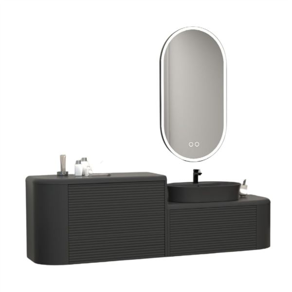 Aquanil Siesta Sıngle 184 cm Antrasit Banyo Dolabı