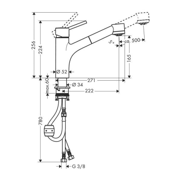Hansgrohe Talis S Spiralli Eviye Bataryası