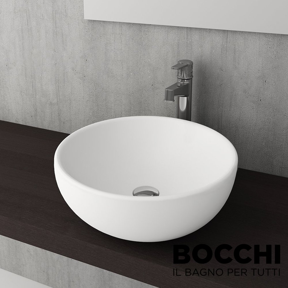 BOCCHI Venezia Çanak Lavabo, 45 cm, Mat Beyaz