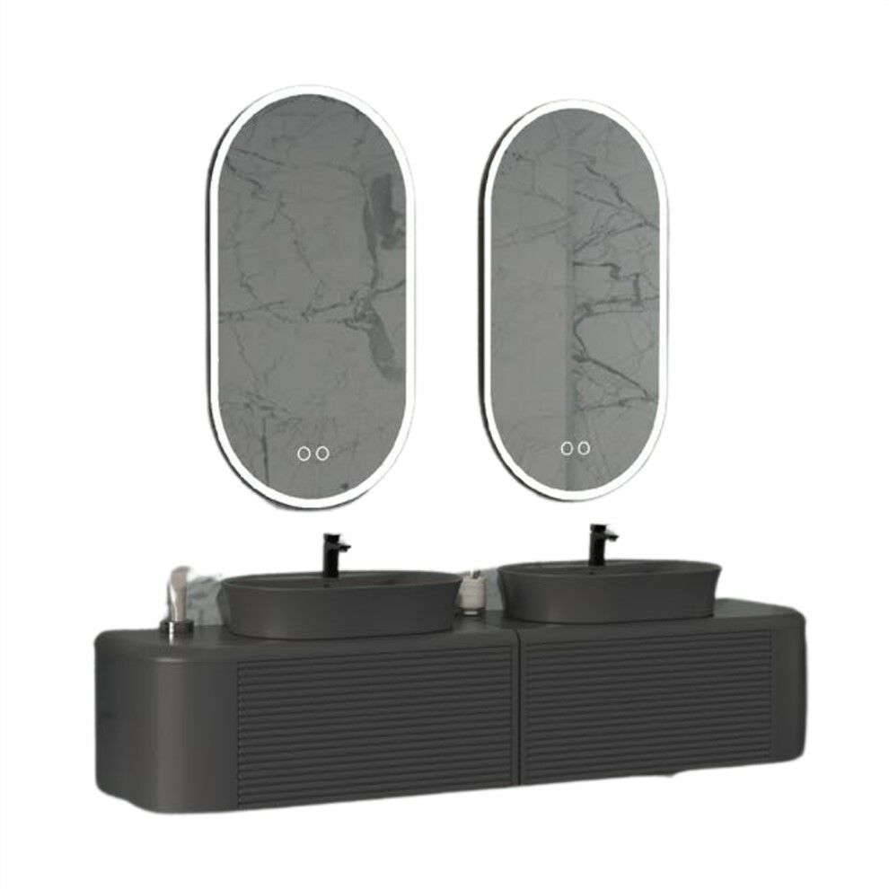 Aquanil Siesta Duo 184 cm Antrasit Banyo Dolabı