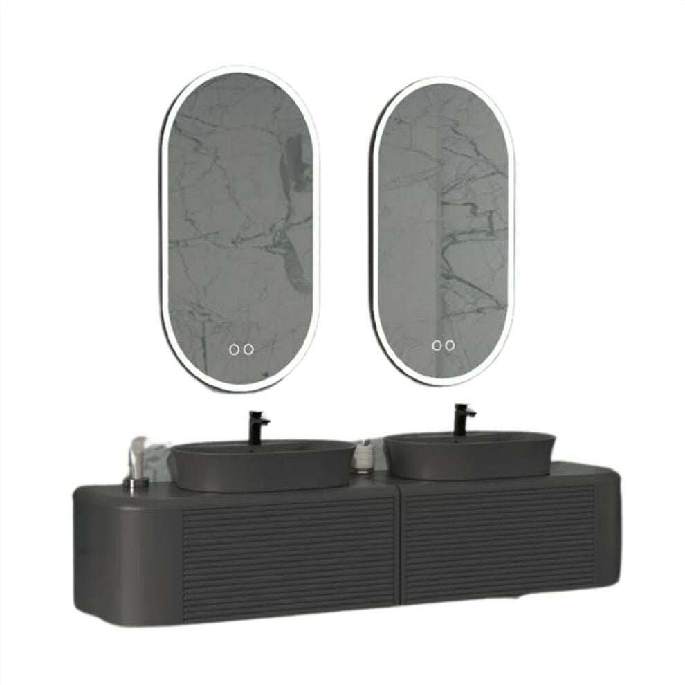 Aquanil Siesta Duo 184 cm Antrasit Banyo Dolabı
