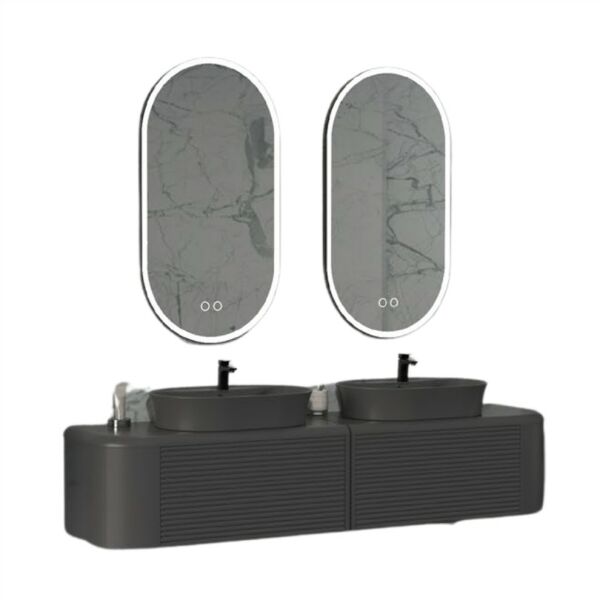 Aquanil Siesta Duo 184 cm Antrasit Banyo Dolabı
