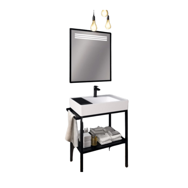 CREAVİT Arya 68 cm Banyo Dolabı Siyah