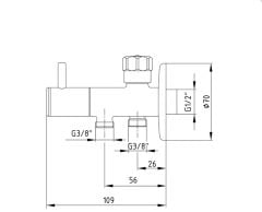 ECA Çift Çıkışlı Taharet Musluğu