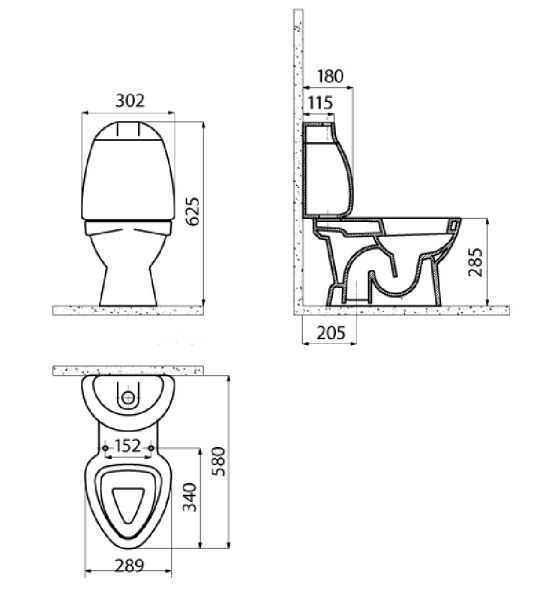 CREAVİT Çocuk Alttan Çıkışlı Klozet, Çocuk Rezervuar Dekorlu, Çocuk İç Takım, Çocuk Duroplast Yavaş Kapak