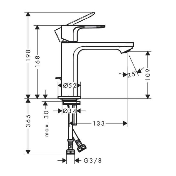 Hansgrohe Rebris E Lavabo Bataryası