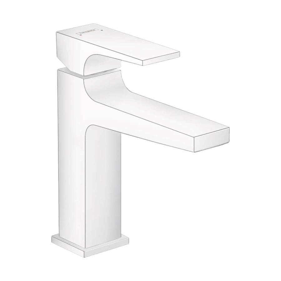 Hansgrohe Metropol Lavabo Bataryası, Sifon Kumandalı, Mat Beyaz