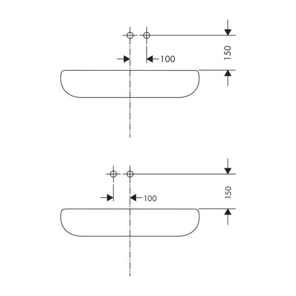 Hansgrohe Talis E 225 mm  Ankastre Lavabo Bataryası Parlak Altın
