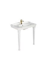 CREAVİT Antik 50x100 cm Lavabo + Tam Ayak (2 adet) Beyaz