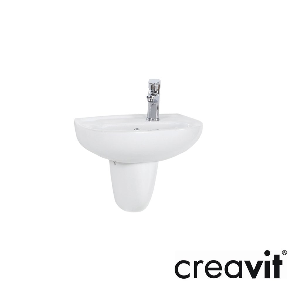 CREAVİT 30x45 cm Lavabo, Yarım Ayak