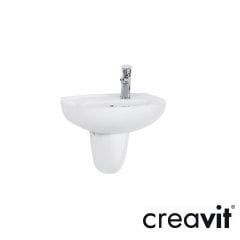 CREAVİT 30x45 cm Lavabo, Yarım Ayak