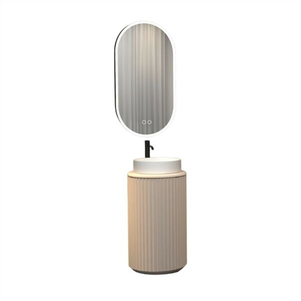 Aquanil Lotus 42 cm Vizon Banyo Dolabı