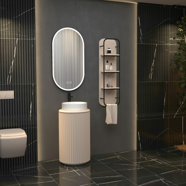 Aquanil Lotus 42 cm Vizon Banyo Dolabı