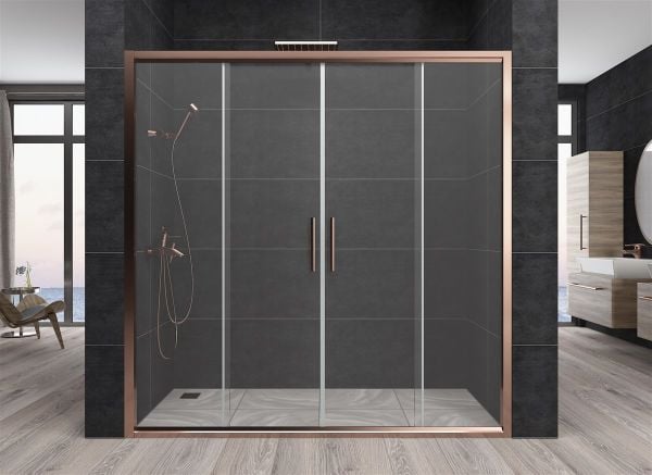Aquanil Trend 150 cm İki Duvar Arası Bakır Duşakabin