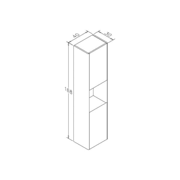 Orka Düden Çekmeceli 65 cm Teak Banyo Dolabı
