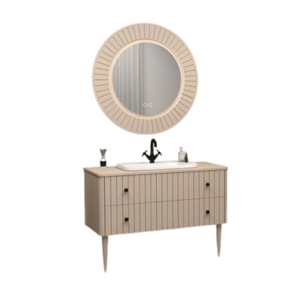 Aquanil Solaris 120 cm Vizon Banyo Dolabı