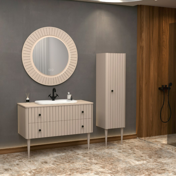 Aquanil Solaris 120 cm Vizon Banyo Dolabı