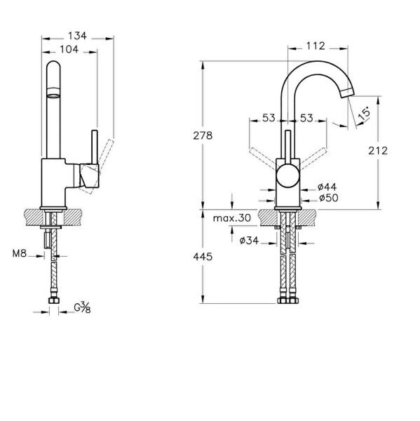 Artema Minimax S Lavabo Bataryası (Döner Borulu)