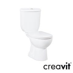 CREAVİT Sedef Alttan Çıkışlı Klozet, Sedef Rezevuar, Çınar Duroplast Yavaş Kapak