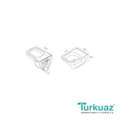 Turkuaz Duru Asma Klozet (Yavaş Kapanır Kapak Dahil)