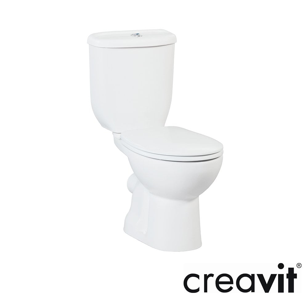 CREAVİT Sedef Arkadan Çıkışlı Klozet, Sedef Rezervuar, Çınar Duroplast Yavaş Kapak