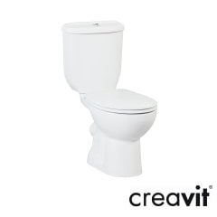 CREAVİT Sedef Arkadan Çıkışlı Klozet, Sedef Rezervuar, Çınar Yavaş Kapak