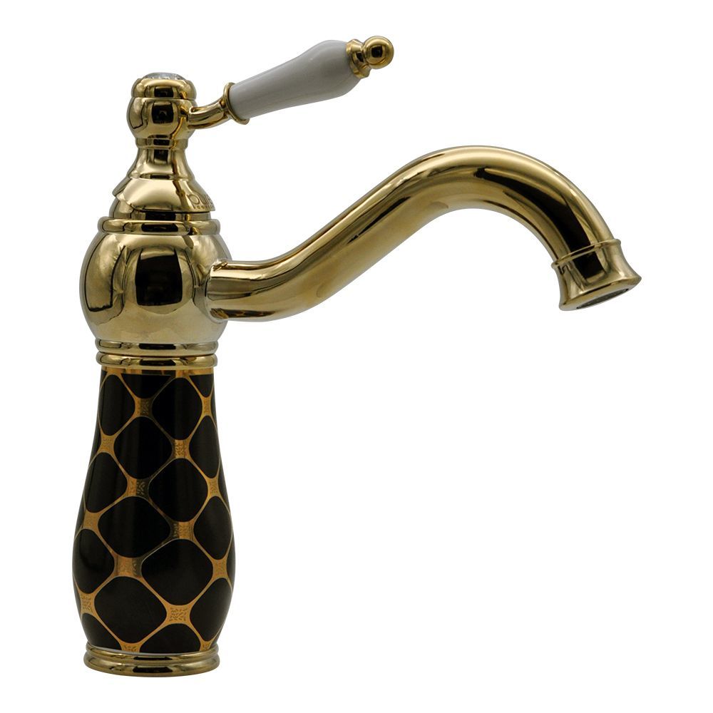 Beyaz-Altın-Siyah Lavabo Bataryası