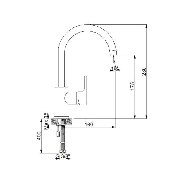 NEWARC Premıum Dönerli Lavabo Bataryası
