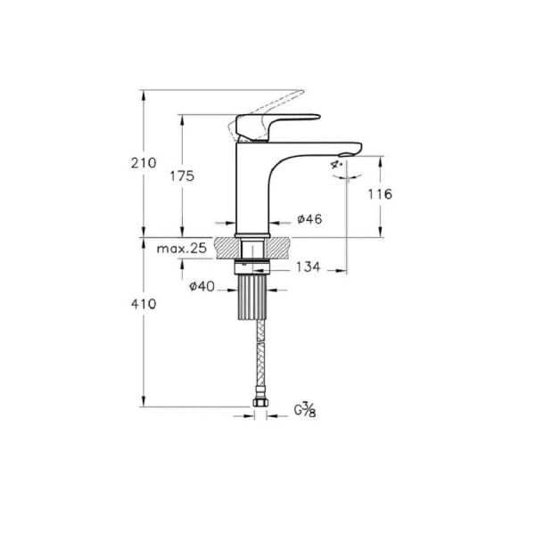 Artema Root Round Lavabo Bataryası, Altın