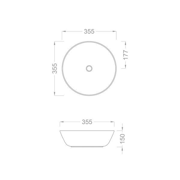 Pure W-288 Çanak Lavabo, Beyaz