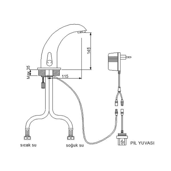 NEWARC Master Fotoselli Lavabo Bataryası