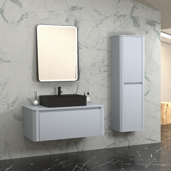 Aquanil Star 100 cm Gri Banyo Dolabı boy dolabı istiyorum
