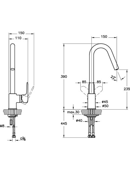 Artema Root Round Eviye Bataryası, Mat Siyah