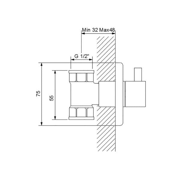 NEWARC Maximal Stop Valf Siyah