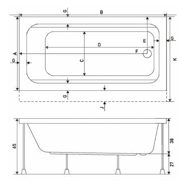 Shower Shark İreko Ahşap Panelli Çekmeceli Küvet