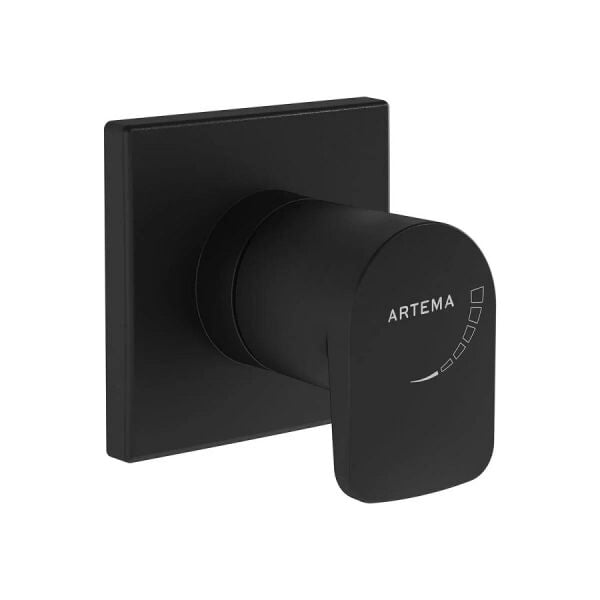 Artema Rotto Square Ankastre Stop Valf Mat Siyah