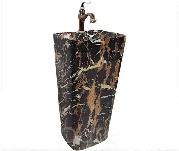 Pure Victorian Black Tiger Eye Kolon Lavabo