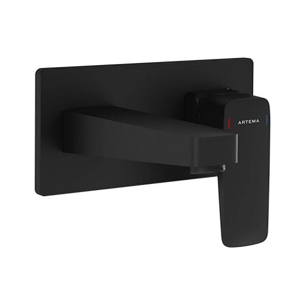 Artema Root Square Ankastre Lavabo Bataryası, Mat Siyah