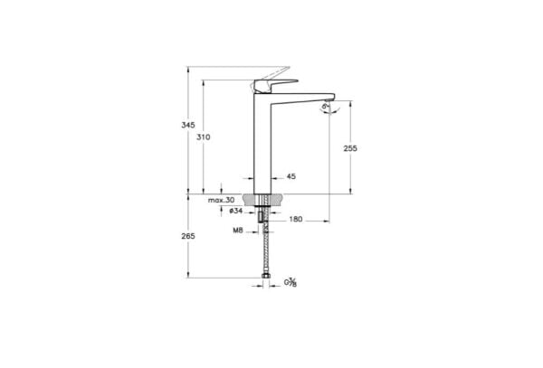 Artema Root Square Blueco Çanak Lavabo Bataryası Mat Siyah