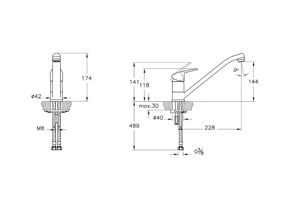 Artema Flow Round Eviye Bataryası Krom