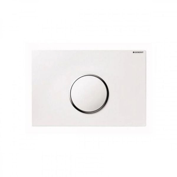 GEBERİT Sigma10 Kumanda Paneli, Tek Basmalı (Beyaz-Parlak-Beyaz)