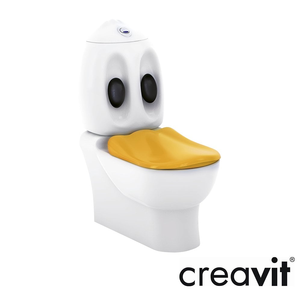 CREAVİT Ducky Duvara Dayalı Klozet Rezervuar,Komple Set