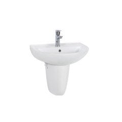 CREAVİT Selin 50x60 cm Lavabo, Yarım Ayak Beyaz