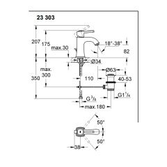 Grohe Grandera Tek Kumandalı Lavabo Bataryası M-Boyut Krom