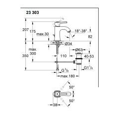 Grohe Grandera Tek Kumandalı Lavabo Bataryası M-Boyut Krom